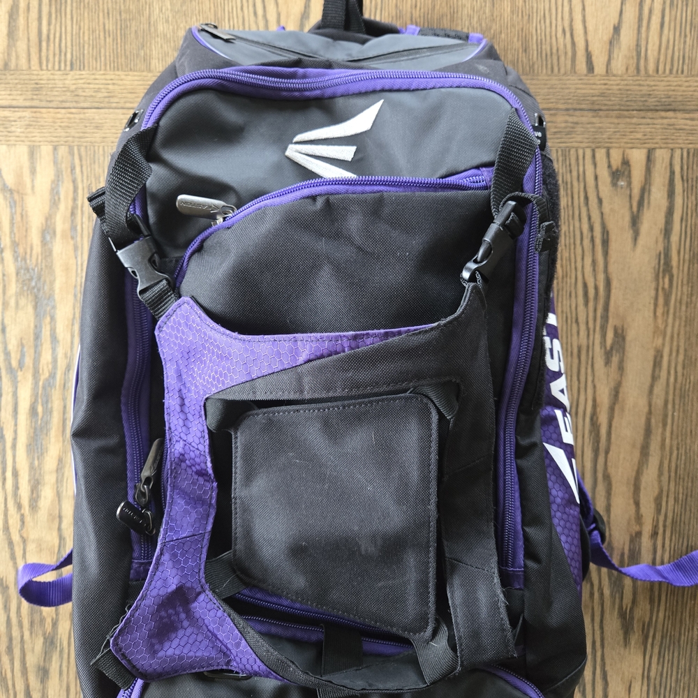 Easton Black and Purple Softball/Baseball Backpack